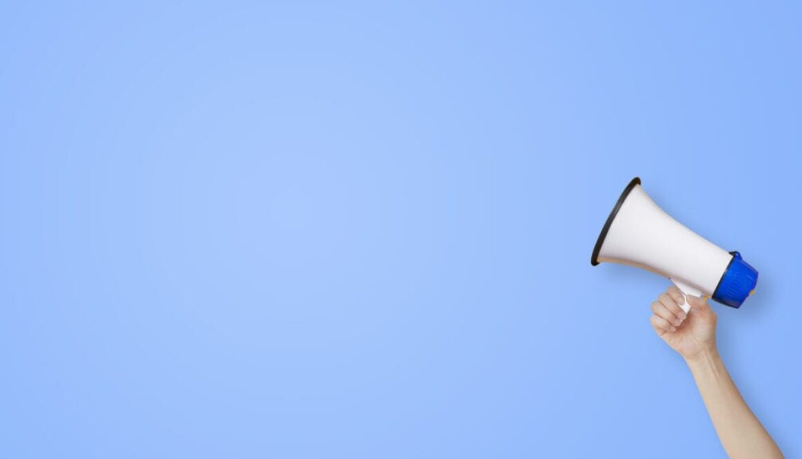 Business Communication And Marketing Concept : Female Hand Holdi